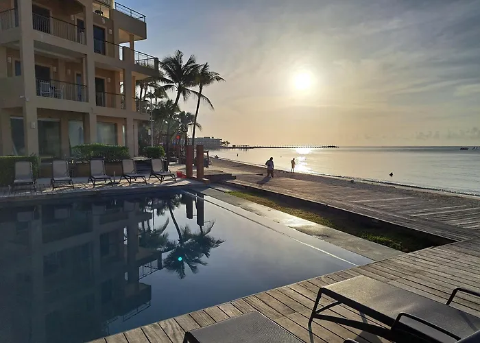 Front - Ocean View 1 Bedroom With Terrace & Hughe Infinity Pool Heart Of Playa Del Carmen-el Faro Residental Surf 407