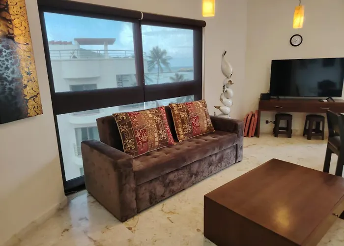 Apartament Front - Ocean View 1 Bedroom With Terrace & Hughe Infinity Pool Heart Of Playa Del Carmen-el Faro Residental Surf 407 Playa del Carmen
