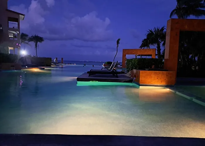 Front - Ocean View 1 Bedroom With Terrace & Hughe Infinity Pool Heart Of Playa Del Carmen-el Faro Residental Surf 407 Apartament
